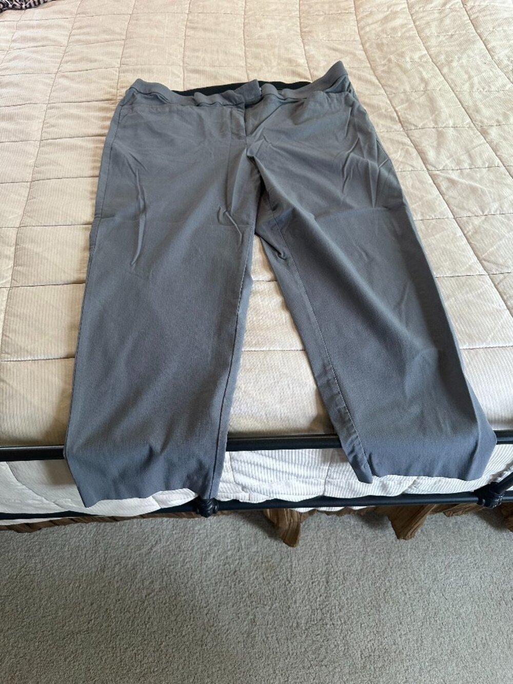 Lane Bryant Plus Size 22 Gray Career Dress Pants Stretch Straight Leg